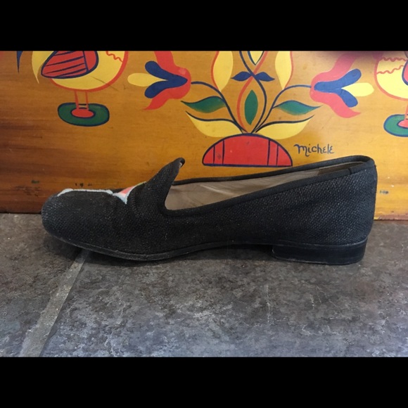 Stubbs & Wootton Margarita Black Loafers Sz 5 1/2 - Picture 7 of 8